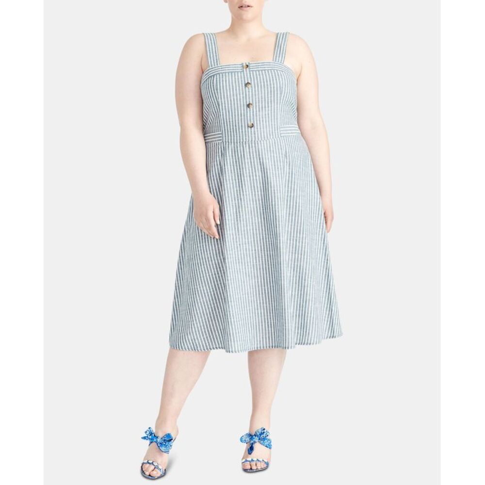 Rachel Rachel Roy Plus Size Rylnne Cotton Striped Dress